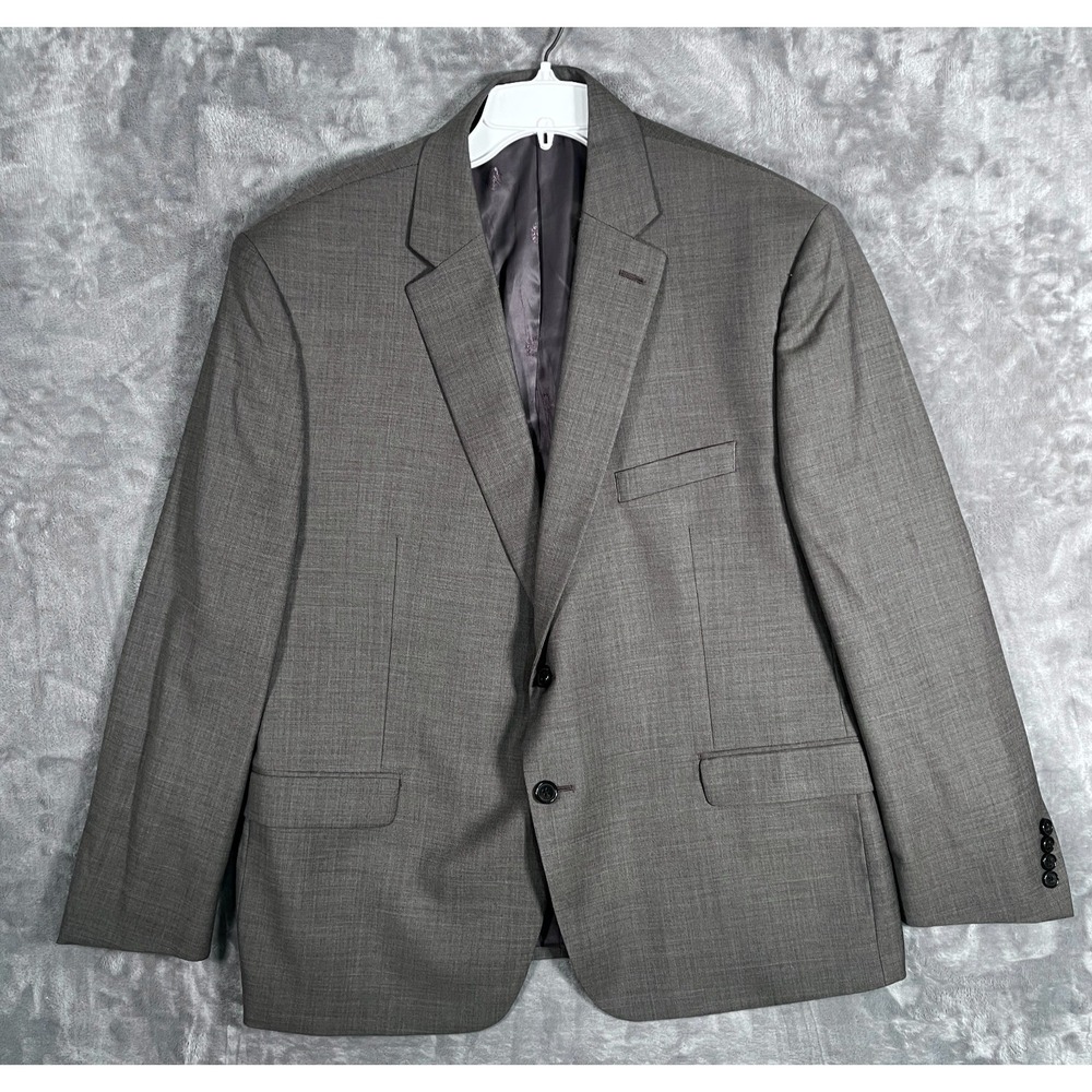 Lauren Ralph Lauren Gray Blazer Mens 46S Short Suit Jacket Wool Stretch Coat